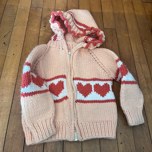 Vintage homemade chunky knitted sweater/ jacket - Picture 2 of 4